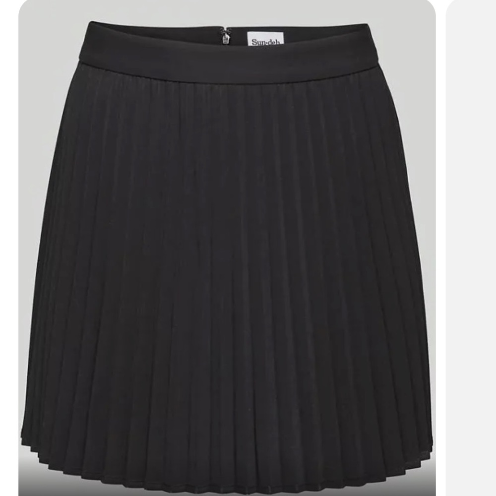 Aritzia Tabby Pleated Skirt in Black